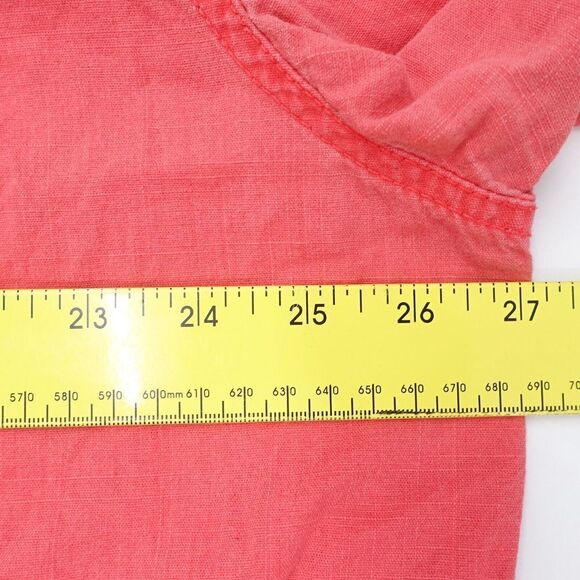 St. John's Bay Shirt Men's 2XL Red Cotton Flap Pockets Short Sleeve Button-Up - Picture 4 of 6